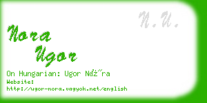 nora ugor business card